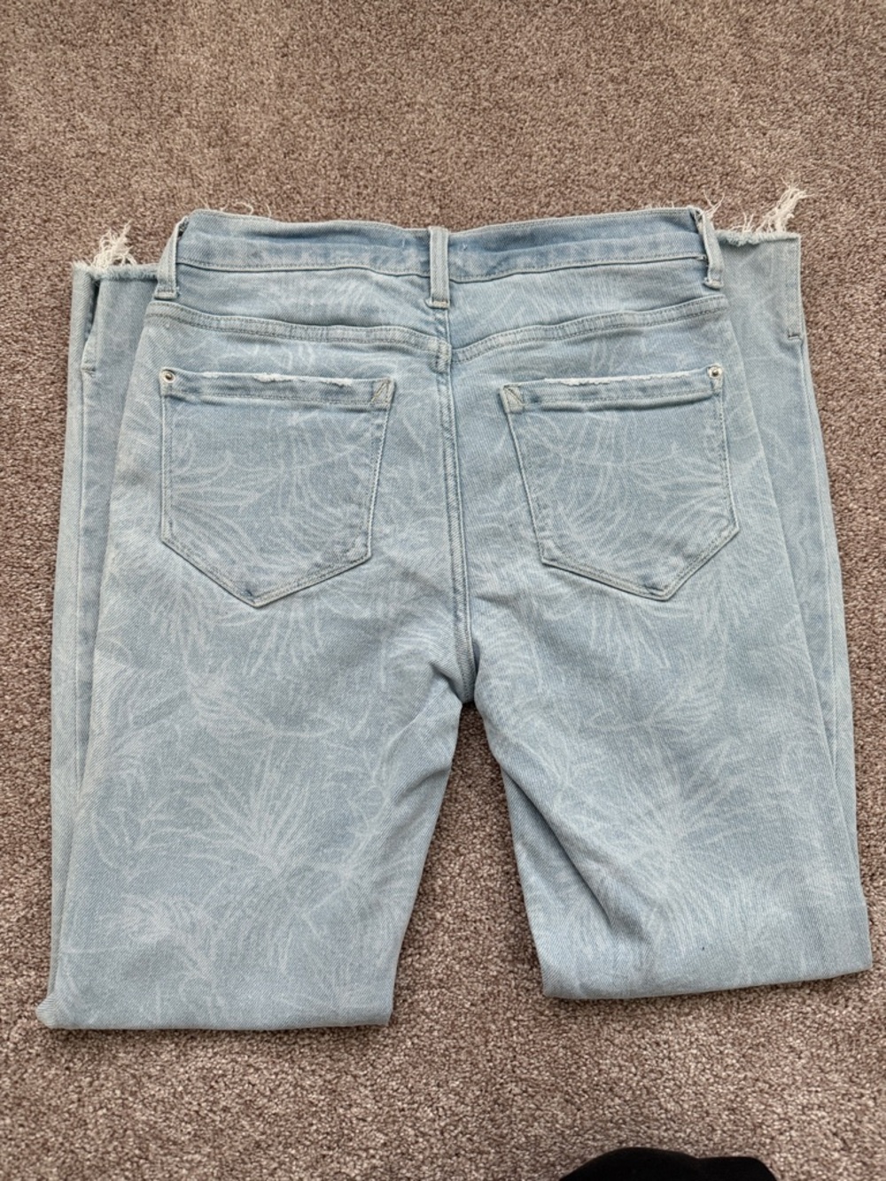 Light Blue Palm-Print Skinny Jeans - Picture 2 of 6